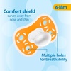 image:imageDr Browns Advantage OnePiece Silicone Baby Pacifier Fully Symmetrical Soother BlueDarkBlueOrange 618M BPAFree 4Pack