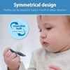 image:imageDr Browns Advantage OnePiece Silicone Baby Pacifier Fully Symmetrical Soother BlueDarkBlueOrange 618M BPAFree 4Pack