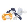 image:imageDr Browns Advantage OnePiece Silicone Baby Pacifier Fully Symmetrical Soother BlueDarkBlueOrange 618M BPAFree 4Pack