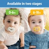 image:imageDr Browns Advantage OnePiece Silicone Baby Pacifier Fully Symmetrical Soother BlueDarkBlueOrange 618M BPAFree 4Pack