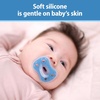 image:imageDr Browns Advantage OnePiece Silicone Baby Pacifier Fully Symmetrical Soother BlueLight BlueGray 06m BPA Free 3 Pack3 Pack  BlueLight BlueGray