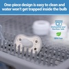 image:imageDr Browns Advantage OnePiece Silicone Baby Pacifier Fully Symmetrical Soother BlueLight BlueGray 06m BPA Free 3 Pack3 Pack  BlueLight BlueGray