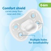 image:imageDr Browns Advantage OnePiece Silicone Baby Pacifier Fully Symmetrical Soother BlueLight BlueGray 06m BPA Free 3 Pack3 Pack  BlueLight BlueGray