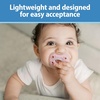 image:imageDr Browns Advantage OnePiece Silicone Baby Pacifier Fully Symmetrical Soother BlueLight BlueGray 06m BPA Free 3 Pack3 Pack  EcruGrayGreen