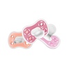 image:imageDr Browns Advantage OnePiece Silicone Baby Pacifier Fully Symmetrical Soother CoralLight PinkPink 618m BPA Free 3 Pack