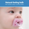 image:imageDr Browns Advantage OnePiece Silicone Baby Pacifier Fully Symmetrical Soother CoralLight PinkPink 618m BPA Free 3 Pack