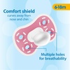 image:imageDr Browns Advantage OnePiece Silicone Baby Pacifier Fully Symmetrical Soother CoralLight PinkPink 618m BPA Free 3 Pack