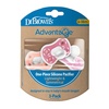 image:imageDr Browns Advantage OnePiece Silicone Baby Pacifier Fully Symmetrical Soother CoralLight PinkPink 618m BPA Free 3 Pack