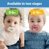 image:imageDr Browns Advantage OnePiece Silicone Baby Pacifier Fully Symmetrical Soother CoralLight PinkPink 618m BPA Free 3 Pack