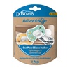 image:imageDr Browns Advantage OnePiece Silicone Baby Pacifier Fully Symmetrical Soother Dark GrayGreenYellow 618m BPA Free 3 Pack