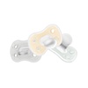 image:imageDr Browns Advantage OnePiece Silicone Baby Pacifier Fully Symmetrical Soother EcruGrayGreen 06m BPA Free 3 Pack3 Pack  EcruGrayGreen