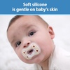 image:imageDr Browns Advantage OnePiece Silicone Baby Pacifier Fully Symmetrical Soother EcruGrayGreen 06m BPA Free 3 Pack3 Pack  EcruGrayGreen