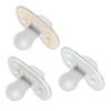 image:imageDr Browns Advantage OnePiece Silicone Baby Pacifier Fully Symmetrical Soother EcruGrayGreen 06m BPA Free 3 Pack3 Pack  EcruGrayGreen