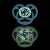 image:imageDr Browns Advantage Symmetrical Pacifier with Air Flow  Blue GlowinTheDark  2Pack  618m Pack of 22 Pack  GlowintheDark Blue Nature