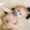 image:imageDr Browns Advantage Symmetrical Pacifier with Air Flow  Blue GlowinTheDark  2Pack  618m Pack of 22 Pack  Skateboard Snail