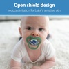image:imageDr Browns Advantage Symmetrical Pacifier with Air Flow  Blue GlowinTheDark  2Pack  618m Pack of 24 Pack  Glow Blue  Snail