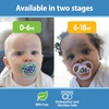 image:imageDr Browns Advantage Symmetrical Pacifier with Air Flow  Blue GlowinTheDark  2Pack  618m Pack of 24 Pack  Glow Blue  Snail