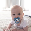 image:imageDr Browns Advantage Symmetrical Pacifier with Air Flow  Blue GlowinTheDark  2Pack  618m Pack of 24 Pack  GlowintheDark Blue Nature