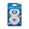 image:imageDr Browns Advantage Symmetrical Pacifier with Air Flow  Blue GlowinTheDark  2Pack  618m Pack of 2GlowintheDark Purple Nature