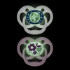 image:imageDr Browns Advantage Symmetrical Pacifier with Air Flow  Blue GlowinTheDark  2Pack  618m Pack of 2GlowintheDark Purple Nature