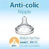 image:imageDr Browns AntiColic Options WideNeck Sippy Bottle Starter Kit 9oz270mL with Level 3 MediumFast Flow Nipple and Soft 100 Silicone Sippy Spout Blue BPA Free 6mBlue