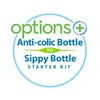image:imageDr Browns AntiColic Options WideNeck Sippy Bottle Starter Kit 9oz270mL with Level 3 MediumFast Flow Nipple and Soft 100 Silicone Sippy Spout Blue BPA Free 6mPink
