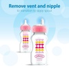 image:imageDr Browns AntiColic Options WideNeck Sippy Bottle Starter Kit 9oz270mL with Level 3 MediumFast Flow Nipple and Soft 100 Silicone Sippy Spout Blue BPA Free 6m2Pack  Pink