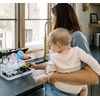 image:imageDr Browns Baby Bottle Drying Tower StandUp Countertop Drying Rack with Organized Storage for Baby Essentials Space Saving Vertical Rack BlackWhiteBlack  White