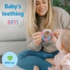 image:imageDr Browns Best Friends Teething Ring 100 Silicone Massaging Teether Toy Pink and Purple BPAFree 3m1Pack