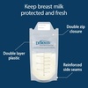 image:imageDr Browns Breast Milk Storage Bags Disposable and Durable Bags for Freezing amp Heating Breast Milk 100 ct 6 oz Bags BPA free50 Count