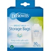 image:imageDr Browns Breast Milk Storage Bags Disposable and Durable Bags for Freezing amp Heating Breast Milk 100 ct 6 oz Bags BPA free50 Count