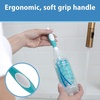 image:imageDr Browns Deluxe Baby Bottle Cleaning Brush with Vent Brush 1Pack  Dr Browns AntiColic Options VentReservoir Cleaning Brushes BPAFree Blue 5 Count