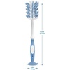 image:imageDr Browns Deluxe Bottle Brush for Cleaning Baby Bottles Nipples and Sippy Cups with Suction Cup Stand and Vent Brush BPAFree Blue 1Pack Packaging and Color May Vary3Pack Blue