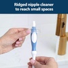 image:imageDr Browns Deluxe Bottle Brush for Cleaning Baby Bottles Nipples and Sippy Cups with Suction Cup Stand and Vent Brush BPAFree Blue 1Pack Packaging and Color May Vary1Pack Blue