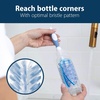 image:imageDr Browns Deluxe Bottle Brush for Cleaning Baby Bottles Nipples and Sippy Cups with Suction Cup Stand and Vent Brush BPAFree Blue 1Pack Packaging and Color May Vary3Pack Blue
