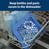 image:imageDr Browns Dishwasher Bag with Adjustable Sizing 100 Silicone for Baby Bottles Parts Nipples Breast Pump Accessories and Pacifiers Gray BPAFree 1PackGray Bag