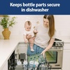 image:imageDr Browns Dishwasher Basket for Small Baby Bottle Parts Pacifiers and Accessories Clean Store and Organize Newborn Essentials BPA Free Green