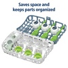 image:imageDr Browns Dishwasher Basket for Small Baby Bottle Parts Pacifiers and Accessories Clean Store and Organize Newborn Essentials BPA FreeBlue