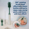 image:imageDr Browns Electric Silicone Brush Set  Spinning Handle 3 Brushes to Clean Baby Bottles Spouts Nipples and Straws BPAFree