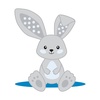 image:imageDr Browns Flexees Teether Gray Bunny Soft 100 Silicone Baby Teether BPA Free 3m 1 PackBunny  Gray