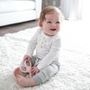 image:imageDr Browns Flexees Teether Gray Bunny Soft 100 Silicone Baby Teether BPA Free 3m 1 PackBunny  Pink