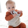 image:imageDr Browns Flexees Teether Gray Bunny Soft 100 Silicone Baby Teether BPA Free 3m 1 PackSloth  Blue
