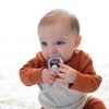 image:imageDr Browns Flexees Teether Gray Bunny Soft 100 Silicone Baby Teether BPA Free 3m 1 PackSloth  Blue