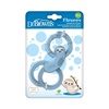 image:imageDr Browns Flexees Teether Gray Bunny Soft 100 Silicone Baby Teether BPA Free 3m 1 PackSloth  Blue
