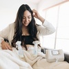 image:imageDr Browns HandsFree Strapless FrontClose Pumping Bra for Breastfeeding  Black  SMBlack