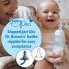 image:imageDr Browns HappyPaci 100 Silicone Baby Pacifier Contoured OnePiece Design GrayGreenEcru 06m BPAFree 3Pack3Pack  BlueLightBlueWhite
