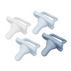 image:imageDr Browns HappyPaci 100 Silicone Baby Pacifier Contoured OnePiece Design GrayGreenEcru 06m BPAFree 3Pack4Pack  BlueLightBlueWhite