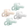 image:imageDr Browns HappyPaci 100 Silicone Baby Pacifier Contoured OnePiece Design GrayGreenEcru 06m BPAFree 3Pack4Pack  GrayGreenEcru