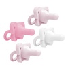 image:imageDr Browns HappyPaci 100 Silicone Baby Pacifier Contoured OnePiece Design GrayGreenEcru 06m BPAFree 3Pack4Pack  LightPinkPinkWhite