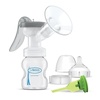 image:imageDr Browns Manual Breast Pump with SoftShape 100 Silicone Shield B 25mm flange amp AntiColic Options WideNeck Baby Bottle 5 oz150 mL with Level 1 Slow Flow NippleBreast Pump
